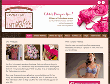 Tablet Screenshot of jayannintimates.com